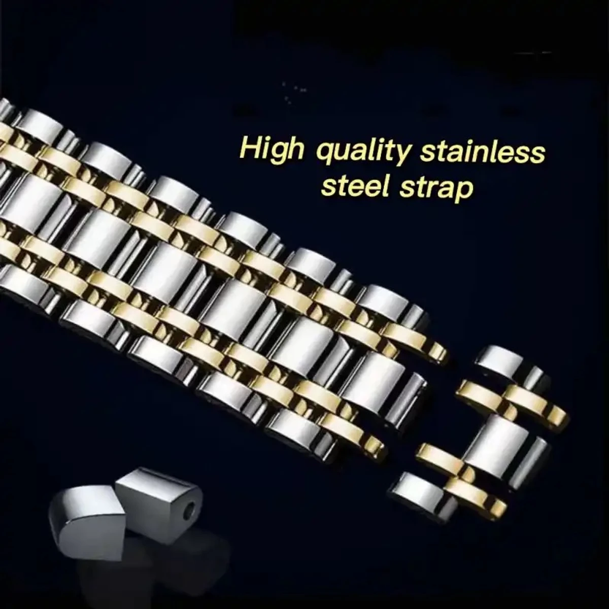 ORUSS Original Swiss Luxury Stainless Steel Waterproof Watch Men's Calendar Luminous Simple Trendy Korean Version Quartz Wrist-Silver & Blue